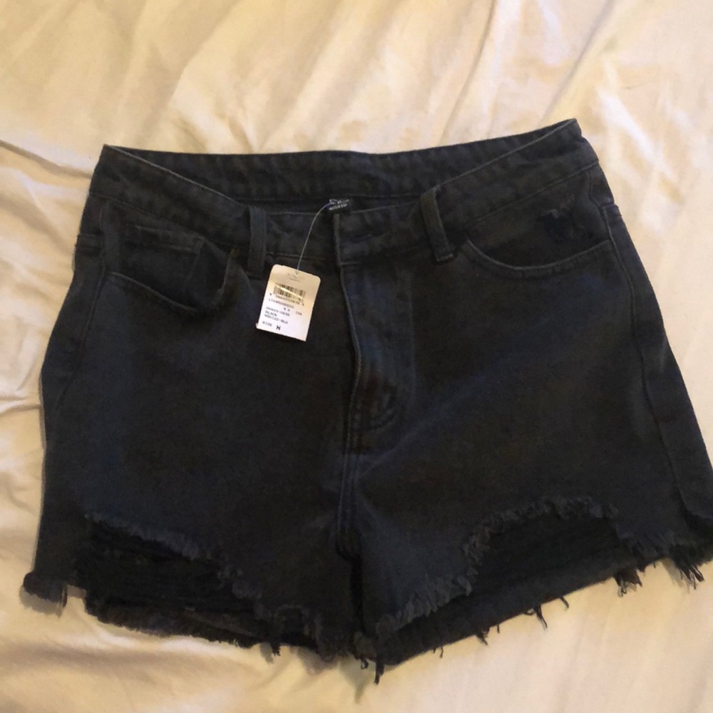 Windsor black high waist shorts